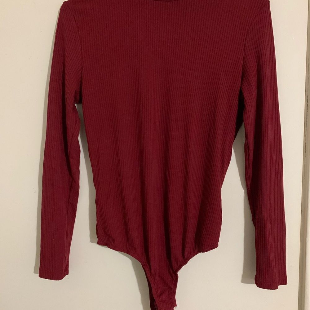 Red Long Sleeve Bodysuit